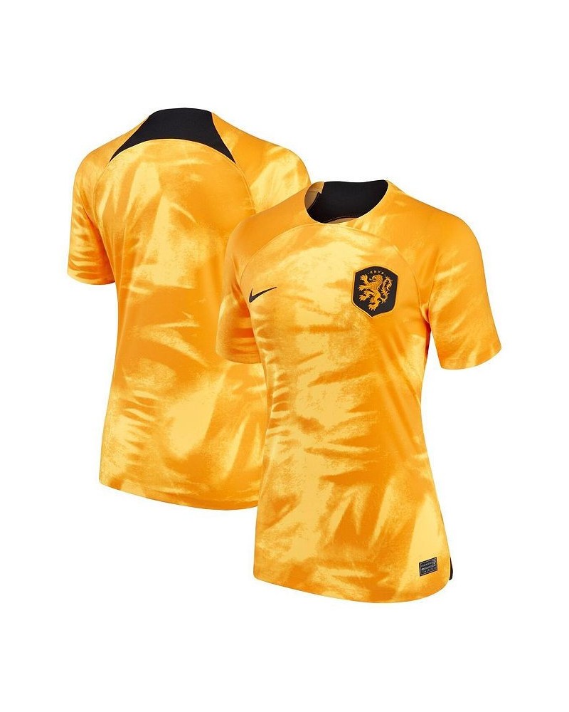 Women's Orange Netherlands National Team 2022/23 Home Breathe Stadium Replica Blank Jersey Orange $37.80 Jersey