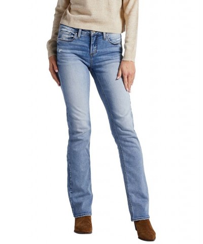 Women's Elyse Mid Rise Slim Bootcut Jeans Indigo $45.12 Jeans