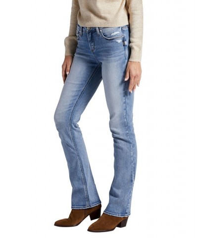 Women's Elyse Mid Rise Slim Bootcut Jeans Indigo $45.12 Jeans