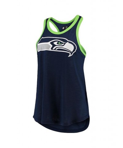 Women's College Navy Seattle Seahawks Tater Tank Top Navy $17.84 Tops