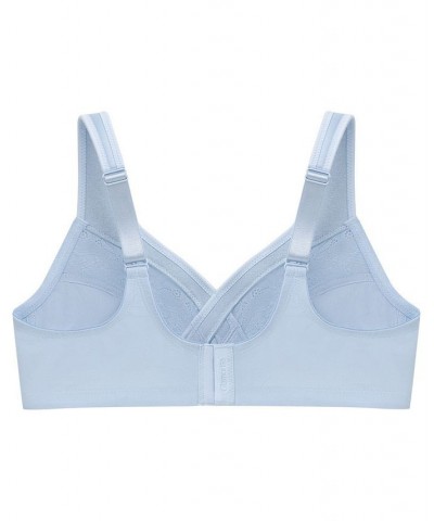 Women's Full Figure Plus Size MagicLift Wirefree Minimizer Support Bra Light Blue $24.00 Bras