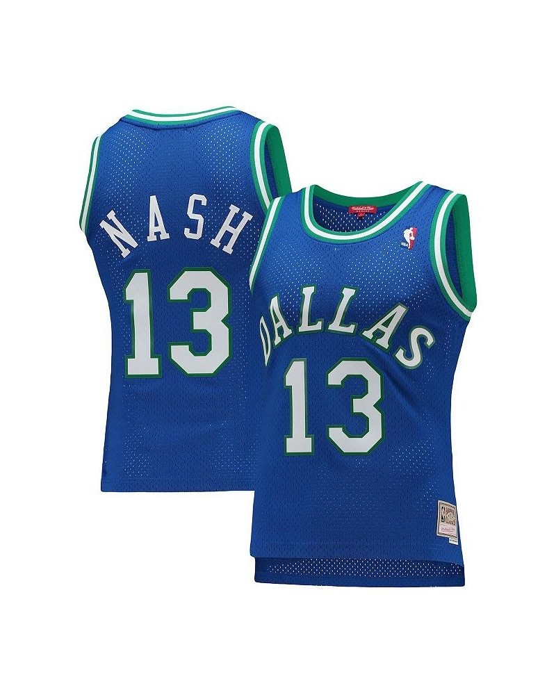 Women's Steve Nash Blue Dallas Mavericks 1998-99 Hardwood Classics Swingman Jersey Blue $42.55 Jersey