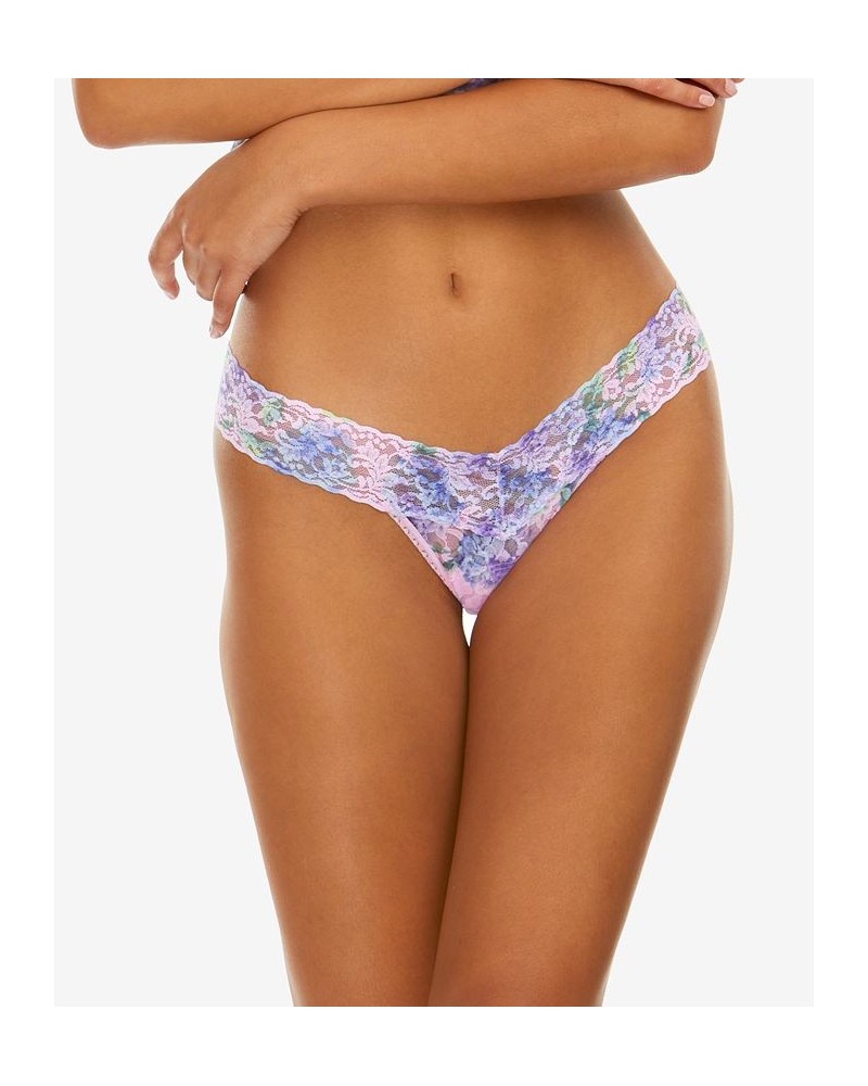 Low-Rise Printed Lace Thong Pashley Manor Gardens $12.75 Panty