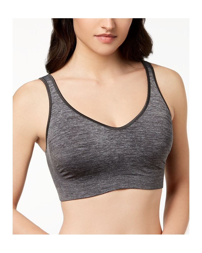 Comfort Revolution ComfortFlex Fit Seamless Shaping Wireless Bra 3488 Gravel Grey Heather $18.59 Bras