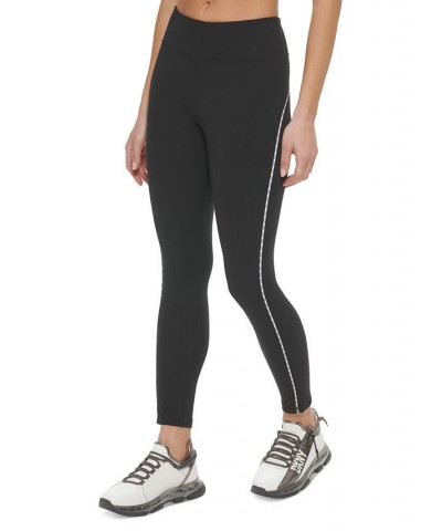 Women's Logo-Tape 7/8 Leggings Black $38.23 Pants