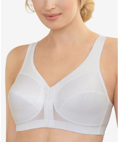 Women's Full Figure Plus Size MagicLift Front Close Posture Back Support Bra White $20.13 Bras