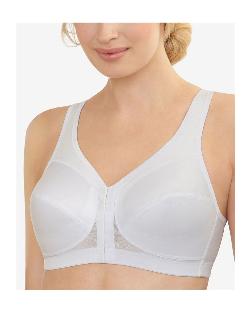 Women's Full Figure Plus Size MagicLift Front Close Posture Back Support Bra White $20.13 Bras