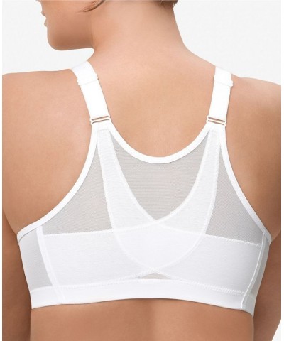 Women's Full Figure Plus Size MagicLift Front Close Posture Back Support Bra White $20.13 Bras