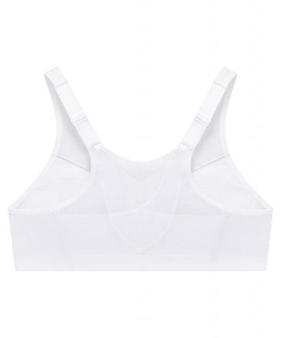 Women's Full Figure Plus Size MagicLift Front Close Posture Back Support Bra White $20.13 Bras