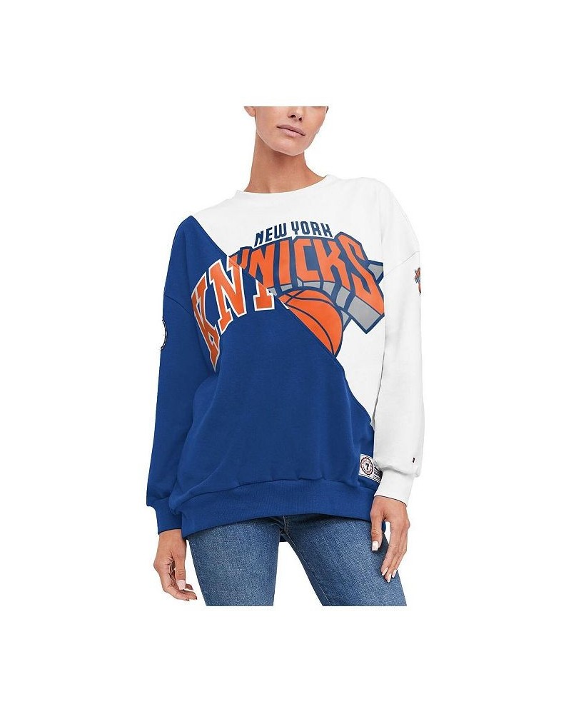 Women's Blue White New York Knicks Ariel Pullover Sweatshirt Blue, White $45.04 Sweatshirts