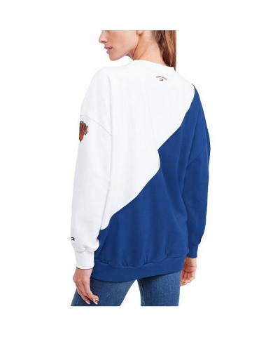 Women's Blue White New York Knicks Ariel Pullover Sweatshirt Blue, White $45.04 Sweatshirts