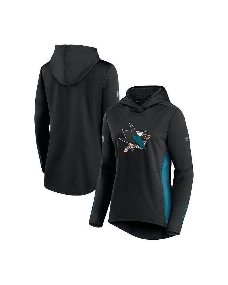 Women's Branded Black and Teal San Jose Sharks Authentic Pro Locker Room Pullover Hoodie Black, Teal $39.77 Sweatshirts