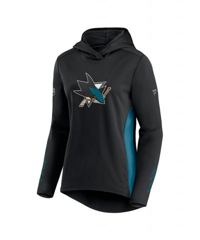 Women's Branded Black and Teal San Jose Sharks Authentic Pro Locker Room Pullover Hoodie Black, Teal $39.77 Sweatshirts