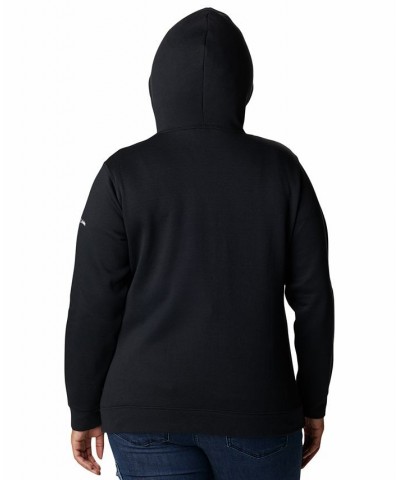 Plus Size Trek Graphic Full-Zipper Hoodie Black $24.60 Sweatshirts