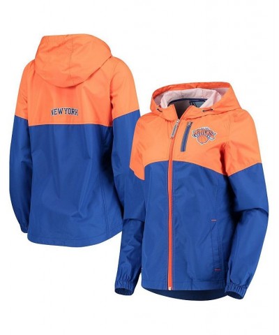 Women's Orange New York Knicks Rain Full-Zip Hoodie Jacket Orange $31.98 Jackets