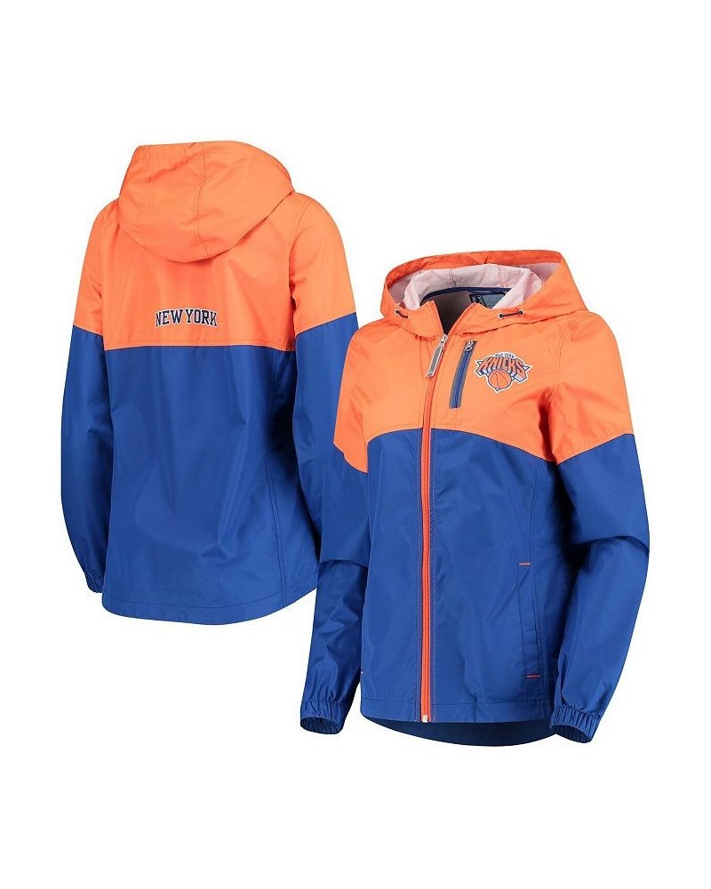 Women's Orange New York Knicks Rain Full-Zip Hoodie Jacket Orange $31.98 Jackets