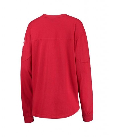 Women's Red Cincinnati Bearcats Edith Long Sleeve T-shirt Red $24.00 Tops