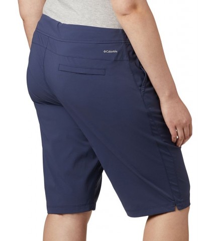 Plus Size Anytime Outdoor Long Shorts Purple $27.00 Shorts