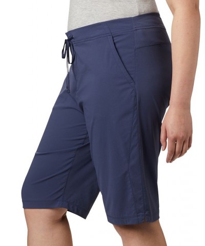 Plus Size Anytime Outdoor Long Shorts Purple $27.00 Shorts