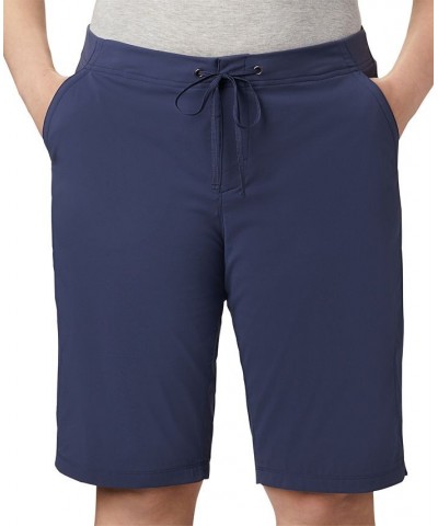 Plus Size Anytime Outdoor Long Shorts Purple $27.00 Shorts