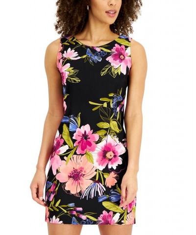 Petite Floral Sheath Dress Magenta $40.29 Dresses