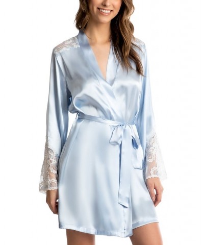 Paloma Satin Wrap Robe Blue $21.15 Sleepwear