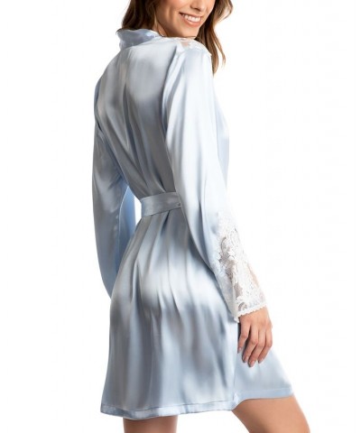 Paloma Satin Wrap Robe Blue $21.15 Sleepwear