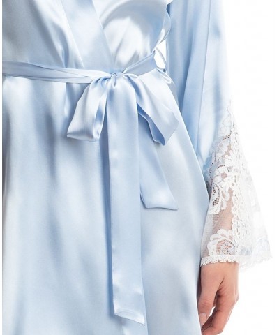 Paloma Satin Wrap Robe Blue $21.15 Sleepwear