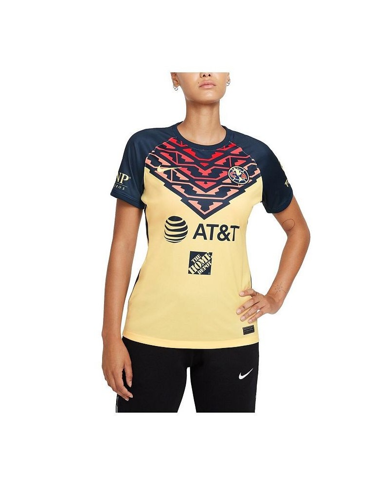 Women's Yellow Club America 2021/22 Home Breathe Stadium Replica Jersey Yellow $49.00 Jersey