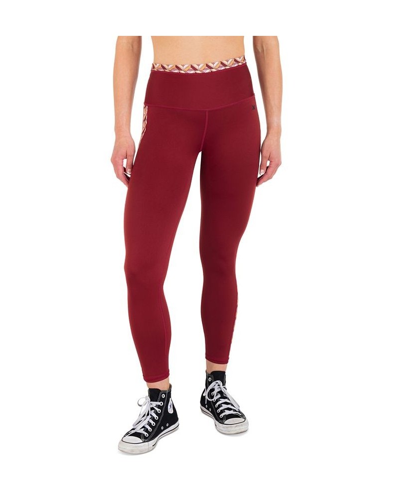 Juniors' City Block Colorblocked High-Rise Leggings Chili $38.72 Pants