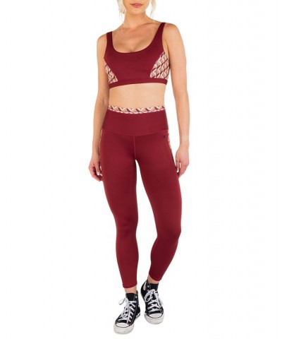 Juniors' City Block Colorblocked High-Rise Leggings Chili $38.72 Pants