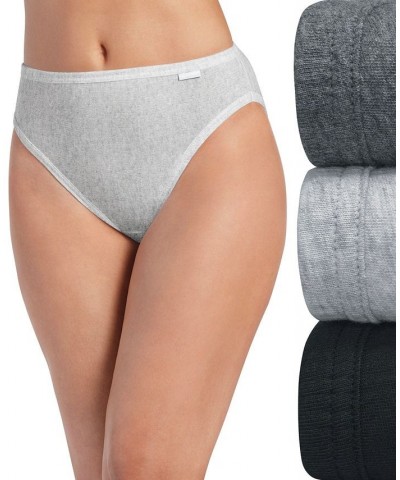 Elance French Cut 3 Pack Underwear 1485 1487 Extended Sizes Grey Heather/Charcoal Grey Heather/Black $12.47 Panty