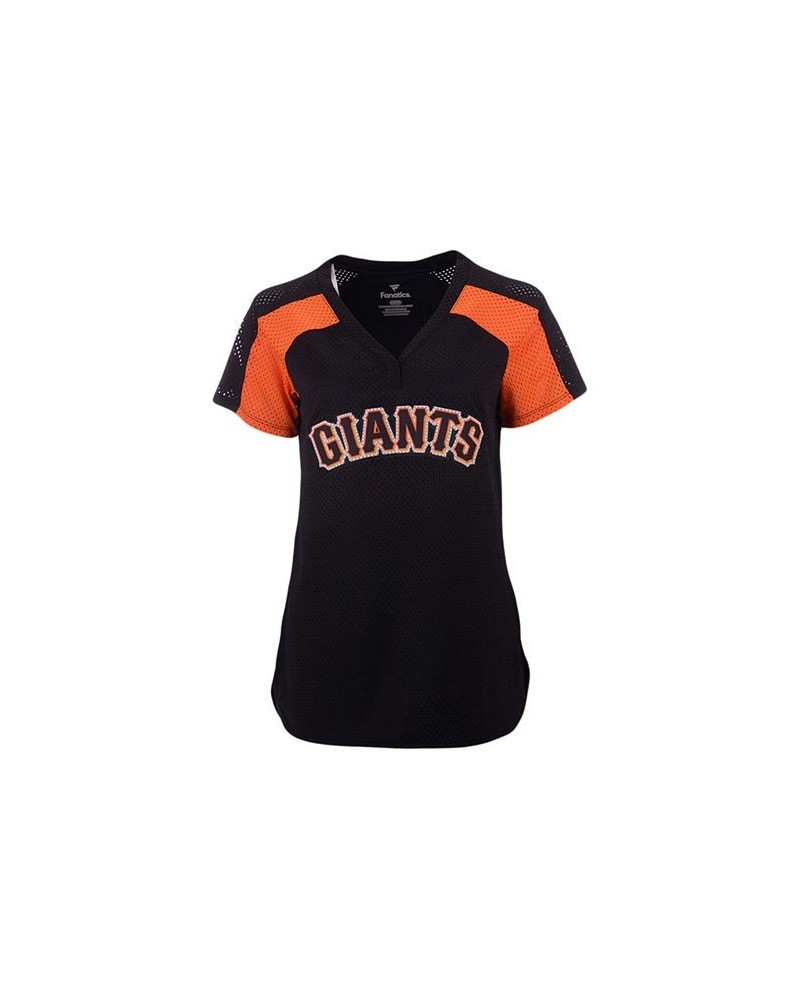 Authentic Apparel Women's San Francisco Giants League Diva T-Shirt Black/Orange $30.10 Tops