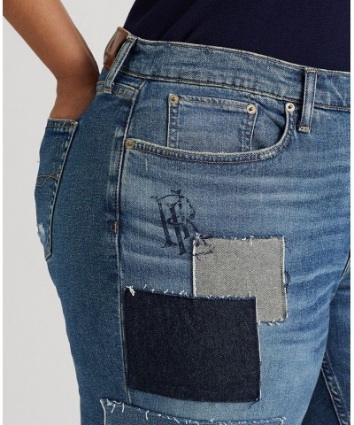 Plus Size Relaxed Tapered Jeans Tinted Sapphire Wash $69.70 Jeans
