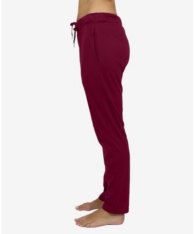 Women's Loose Fit Classic Lounge Pants Pack of 3 Burgundy, Heather Gray, Hunter $36.57 Pants