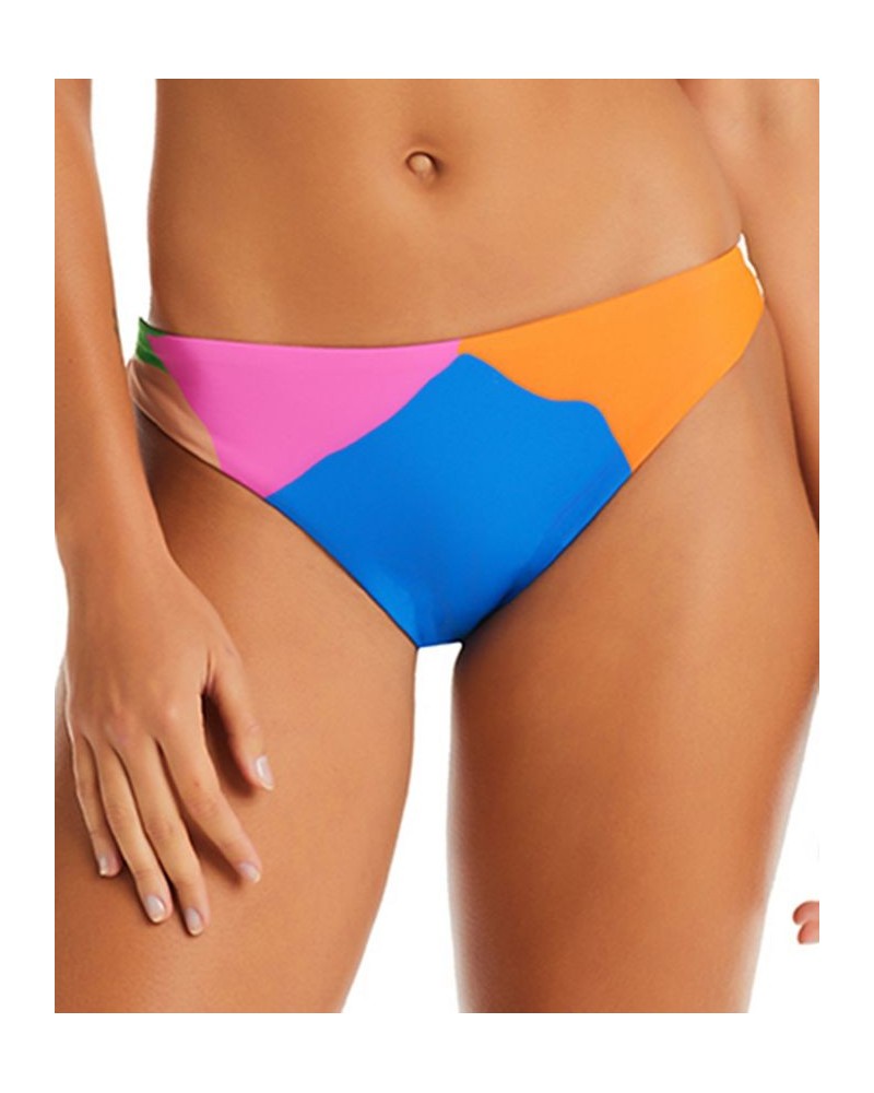 Women's Printed Multi-Scape Cinched-Back Hipster Bikini Bottoms Multi $33.00 Swimsuits