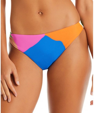 Women's Printed Multi-Scape Cinched-Back Hipster Bikini Bottoms Multi $33.00 Swimsuits