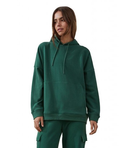 Women's Oversized Sweatshirt Hoodie Green $22.55 Tops