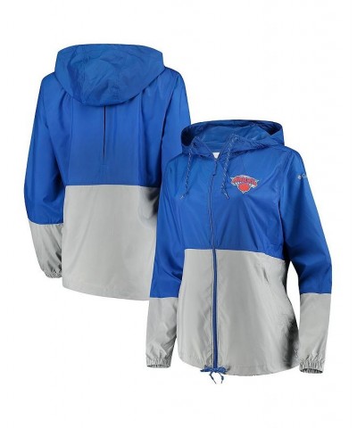 Women's Blue New York Knicks Flash Forward Windbreaker Full-Zip Jacket Blue $43.20 Jackets