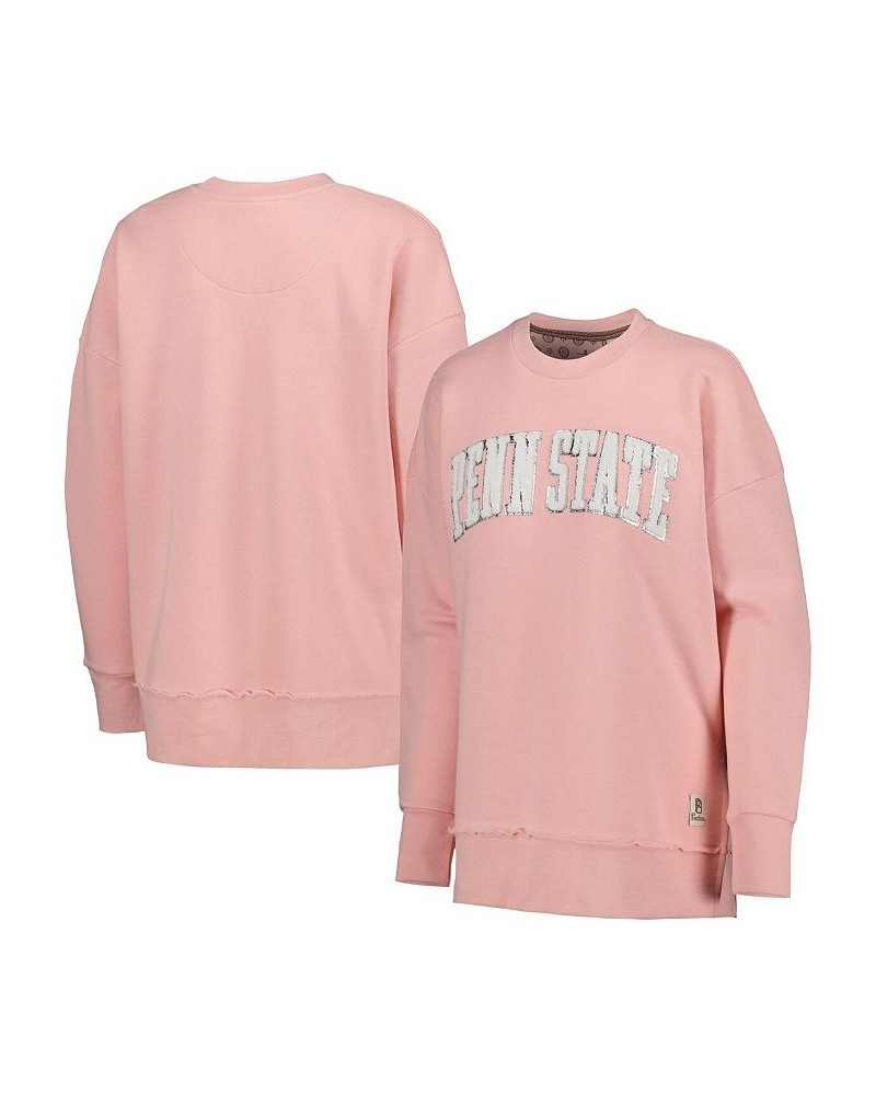 Women's Pink Penn State Nittany Lions La Jolla Fleece Pullover Sweatshirt Pink $32.80 Sweatshirts