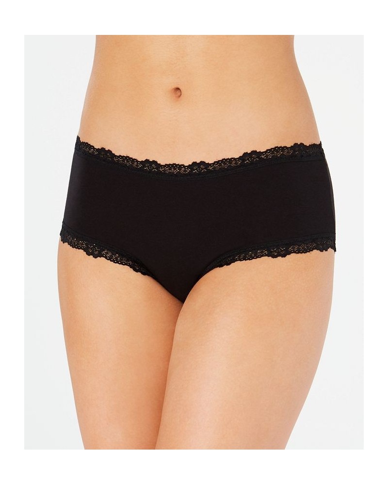 Women’s Lace Trim Hipster Underwear Classic Black $14.24 Panty