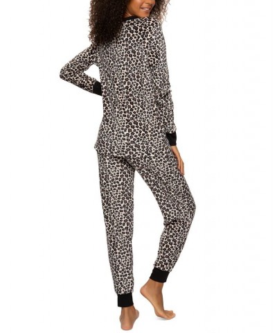 Ultra-Soft Microfleece Pajama Set Natural Cheetah $41.34 Sleepwear